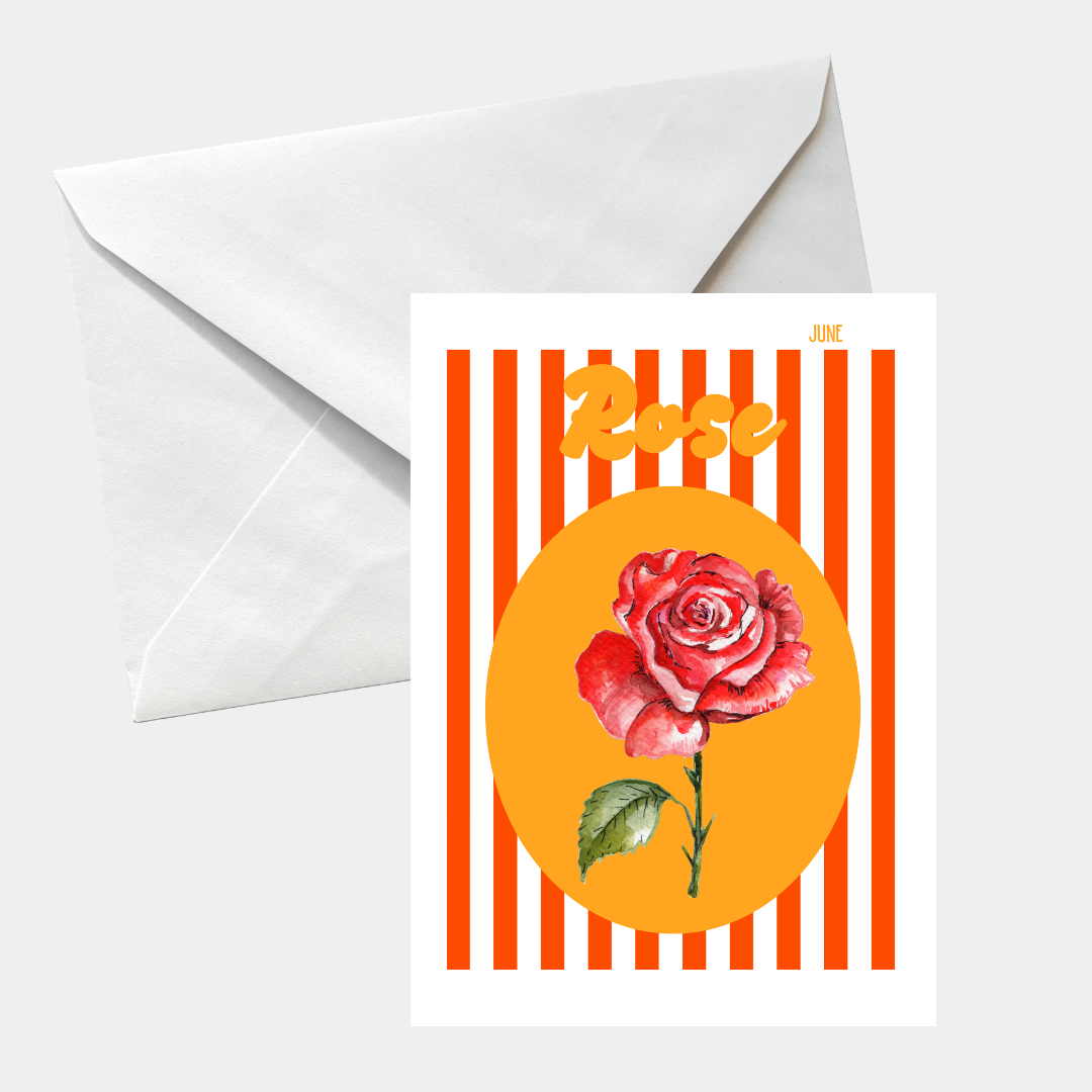 Birth flower greeting card