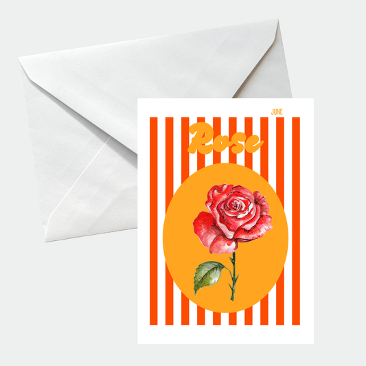 Birth flower greeting card