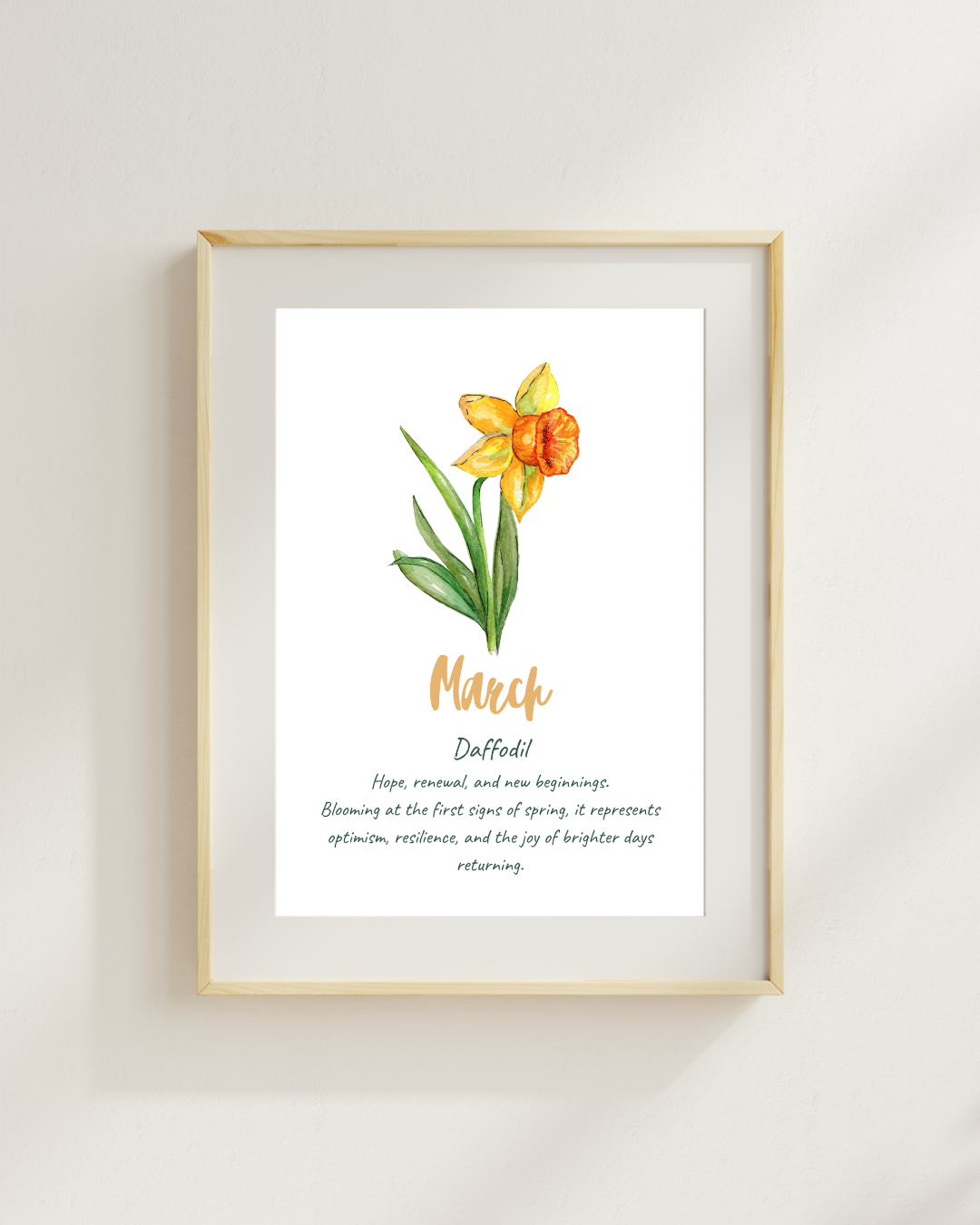 Birth flower meaning prints