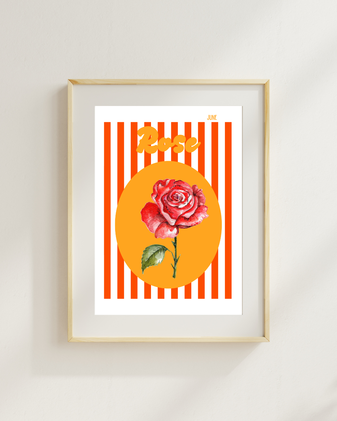 Birth flower print Rose
