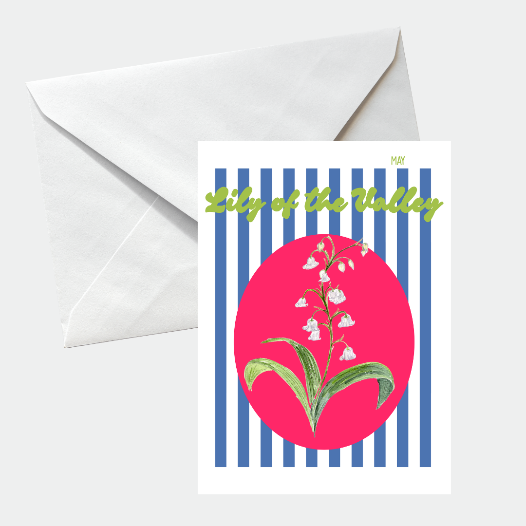 Birth flower greeting card