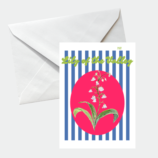 Birth flower greeting card