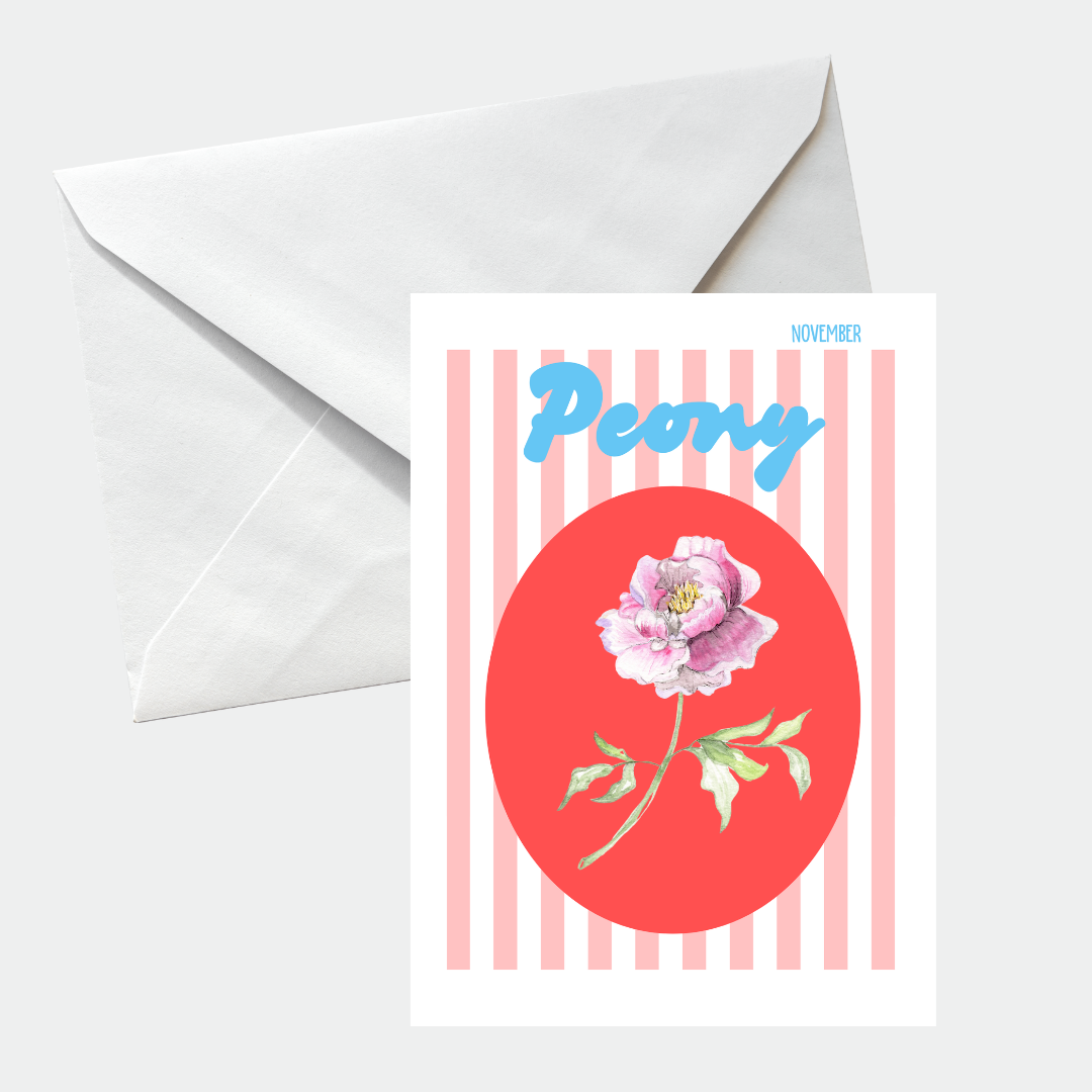 Birth flower greeting card