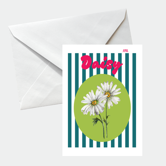 Birth flower greeting card