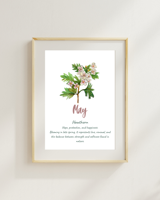 Birth flower meaning prints