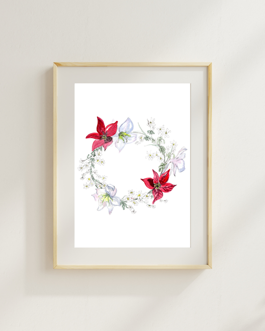 Wreath Christmas Print