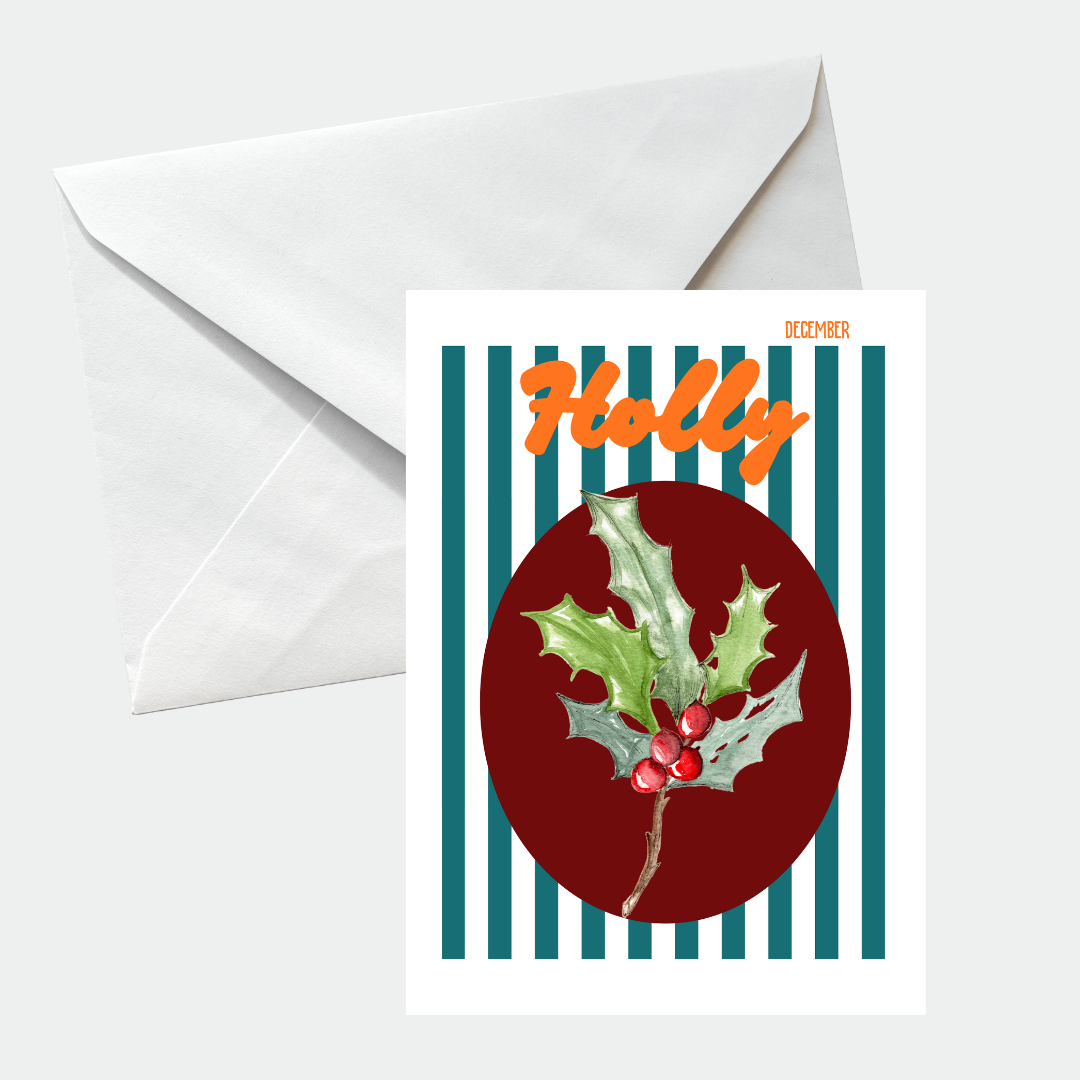 Birth flower greeting card