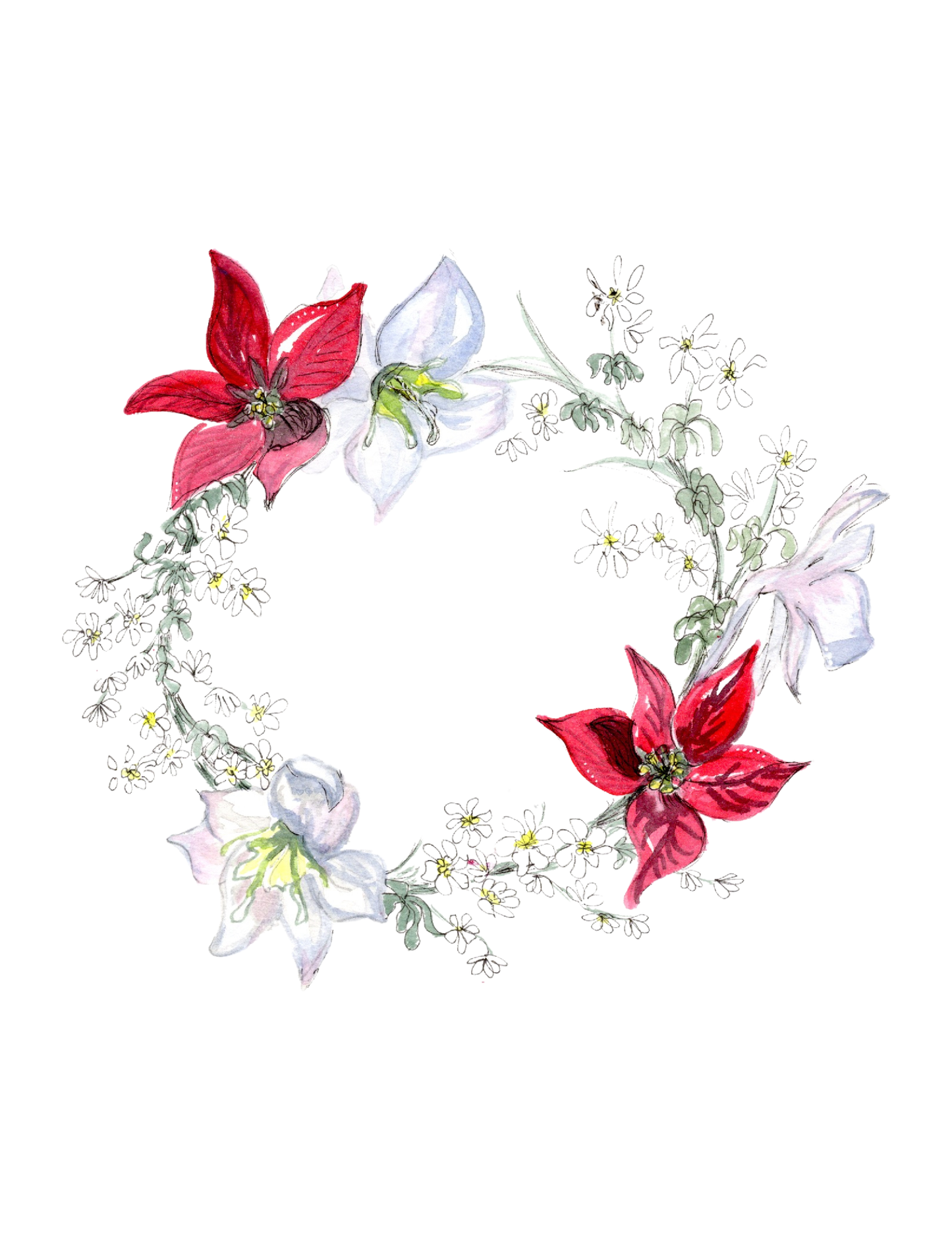 Wreath Christmas Print