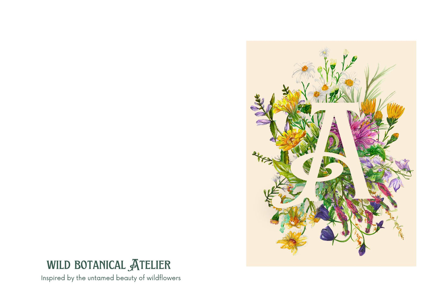 Botanical Initial card set