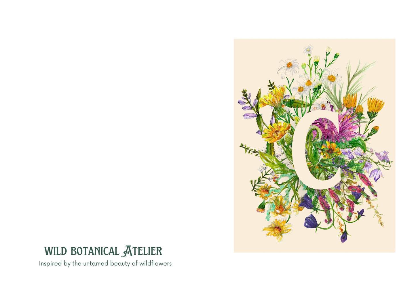Botanical Initial card set