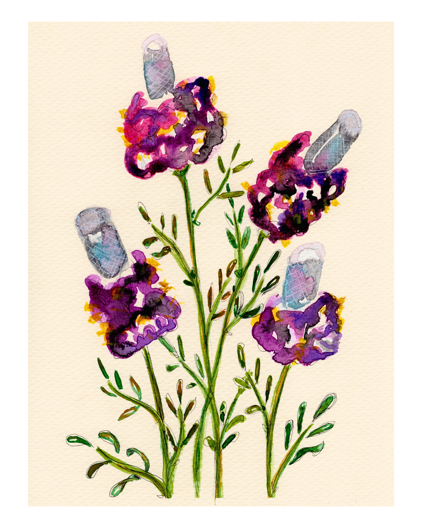 Watercolor Print Wildflower