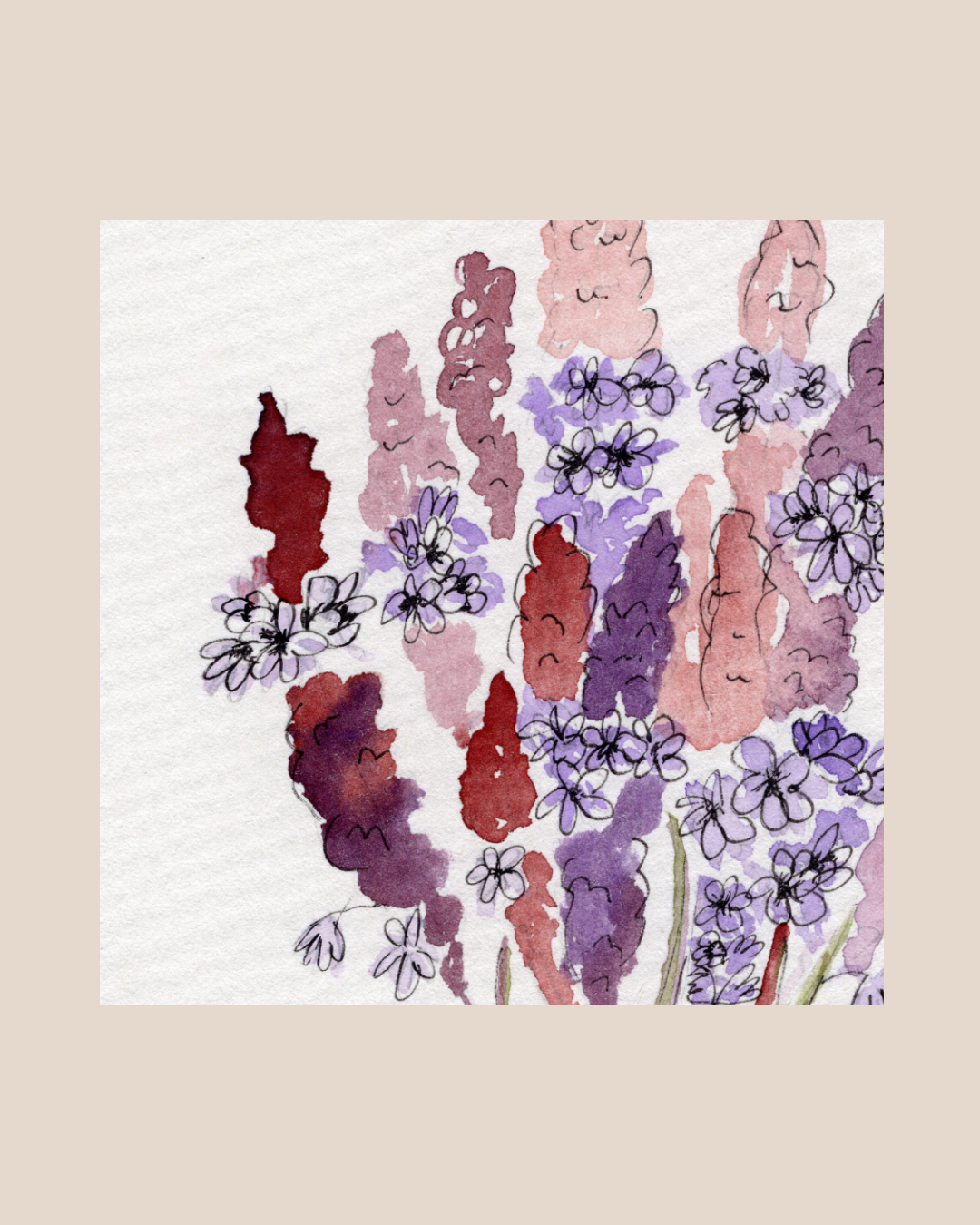 Watercolor Print Wildflower