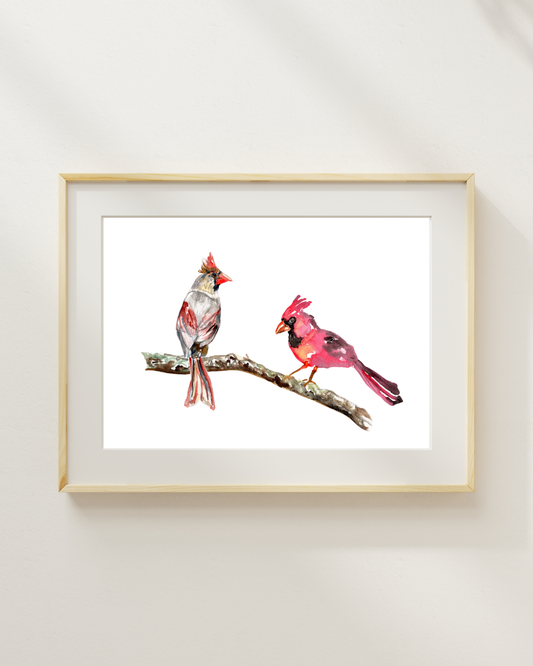 Cardinals Christmas Print