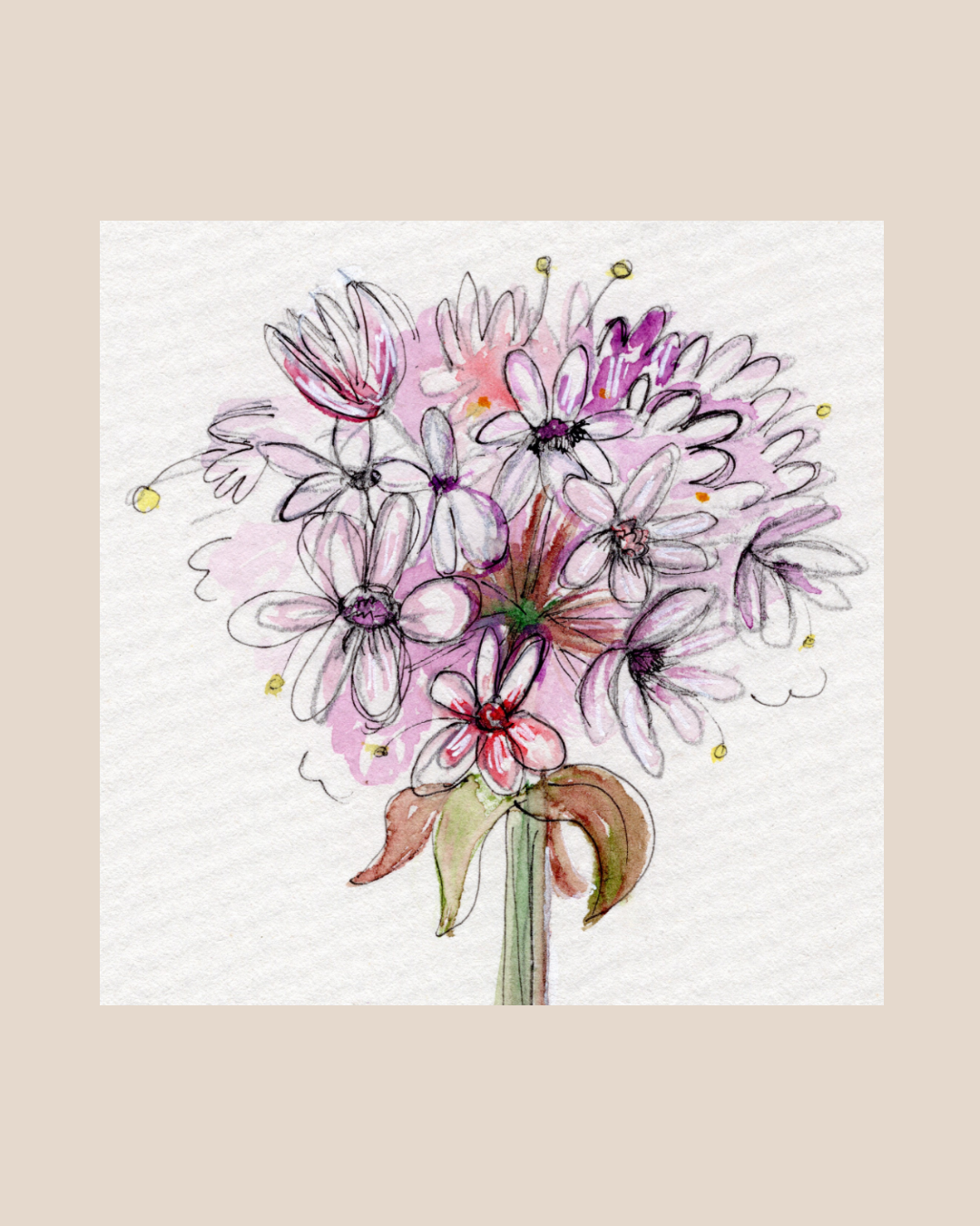 Watercolor Print Wildflower