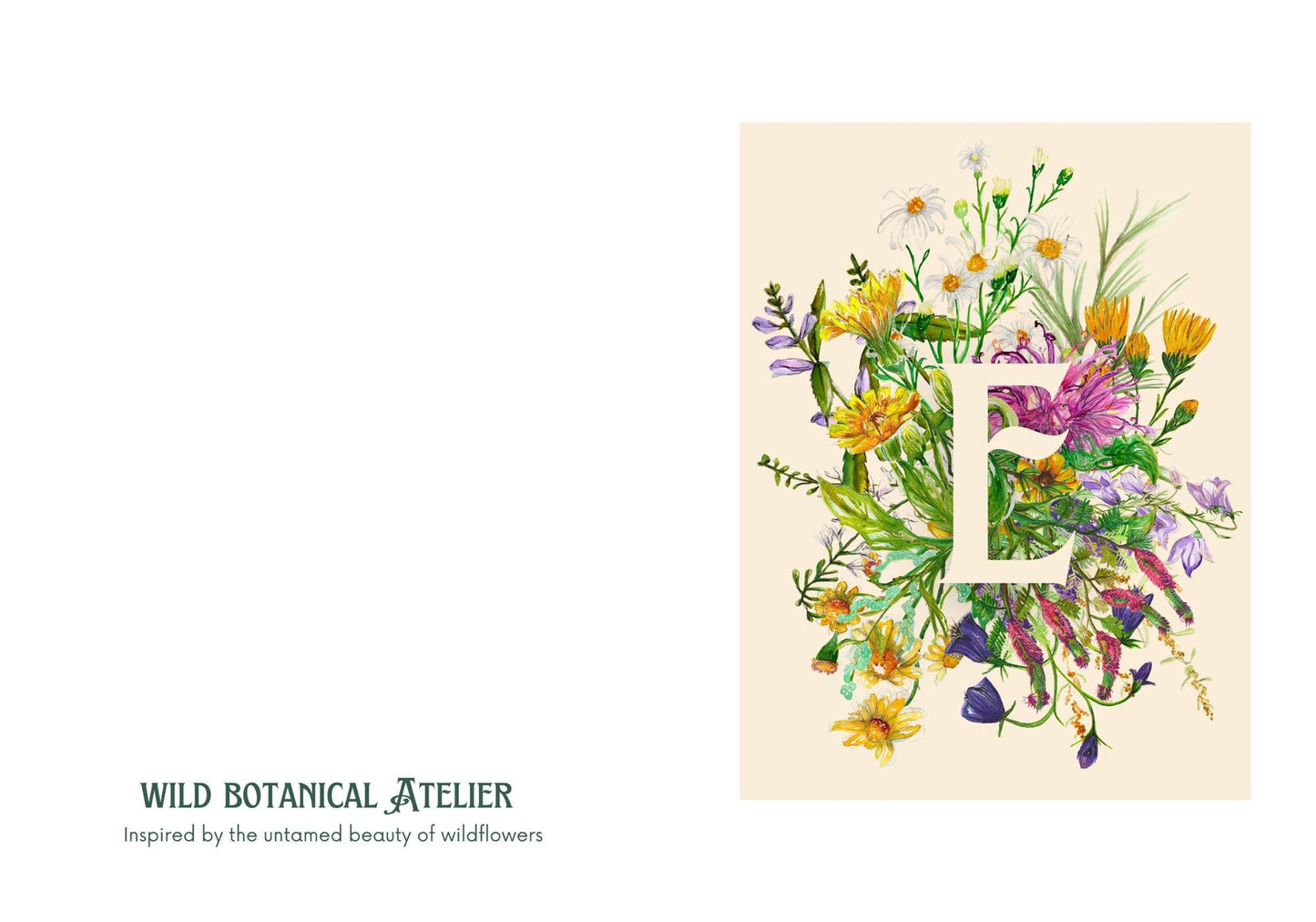 Botanical Initial card set