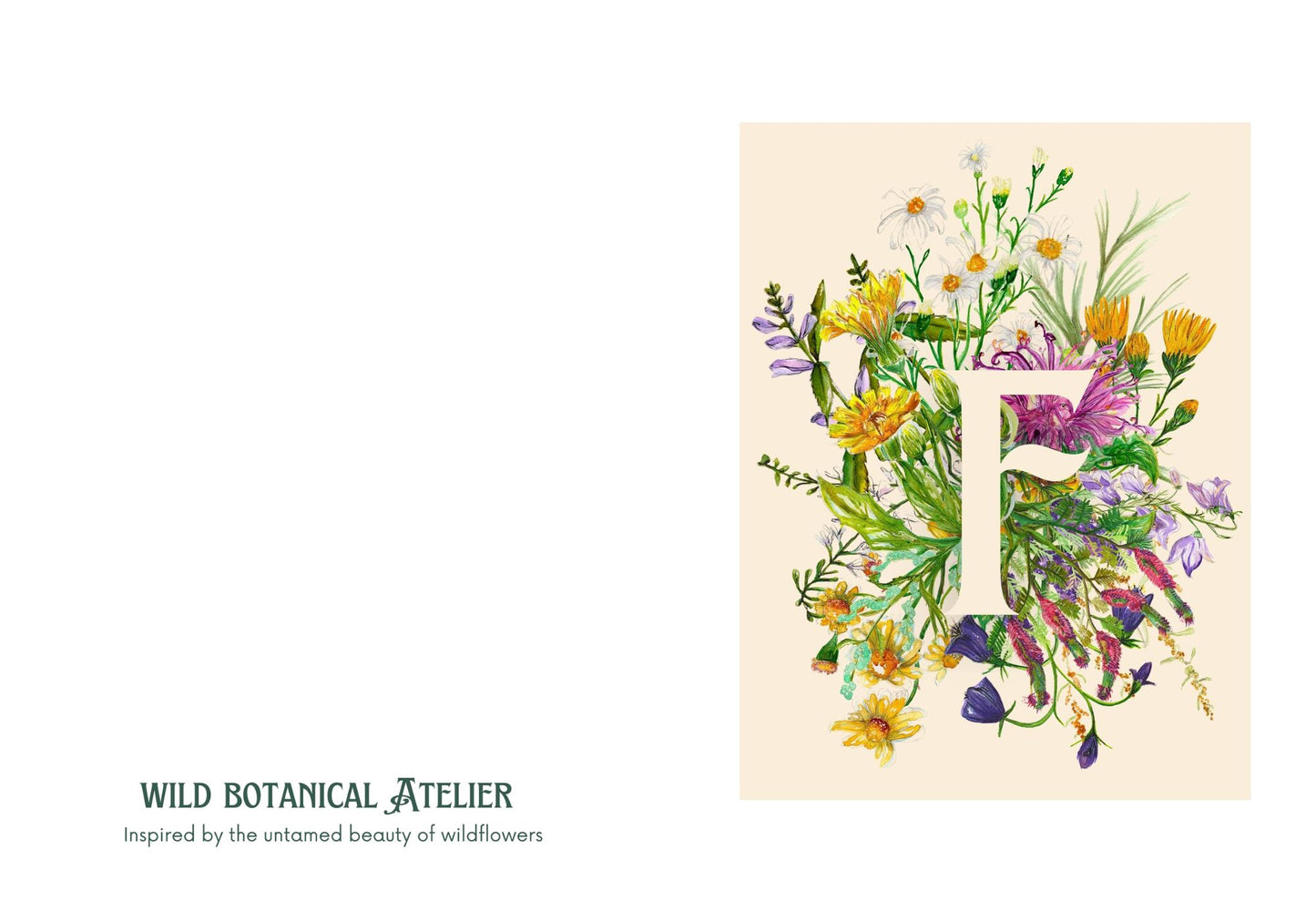 Botanical Initial card set