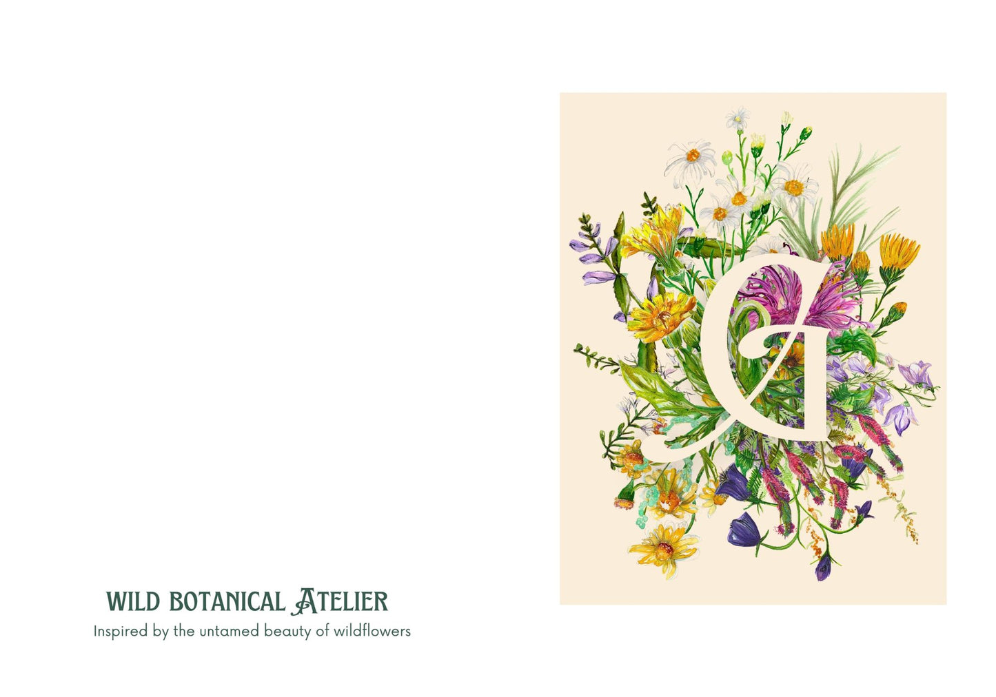 Botanical Initial card set
