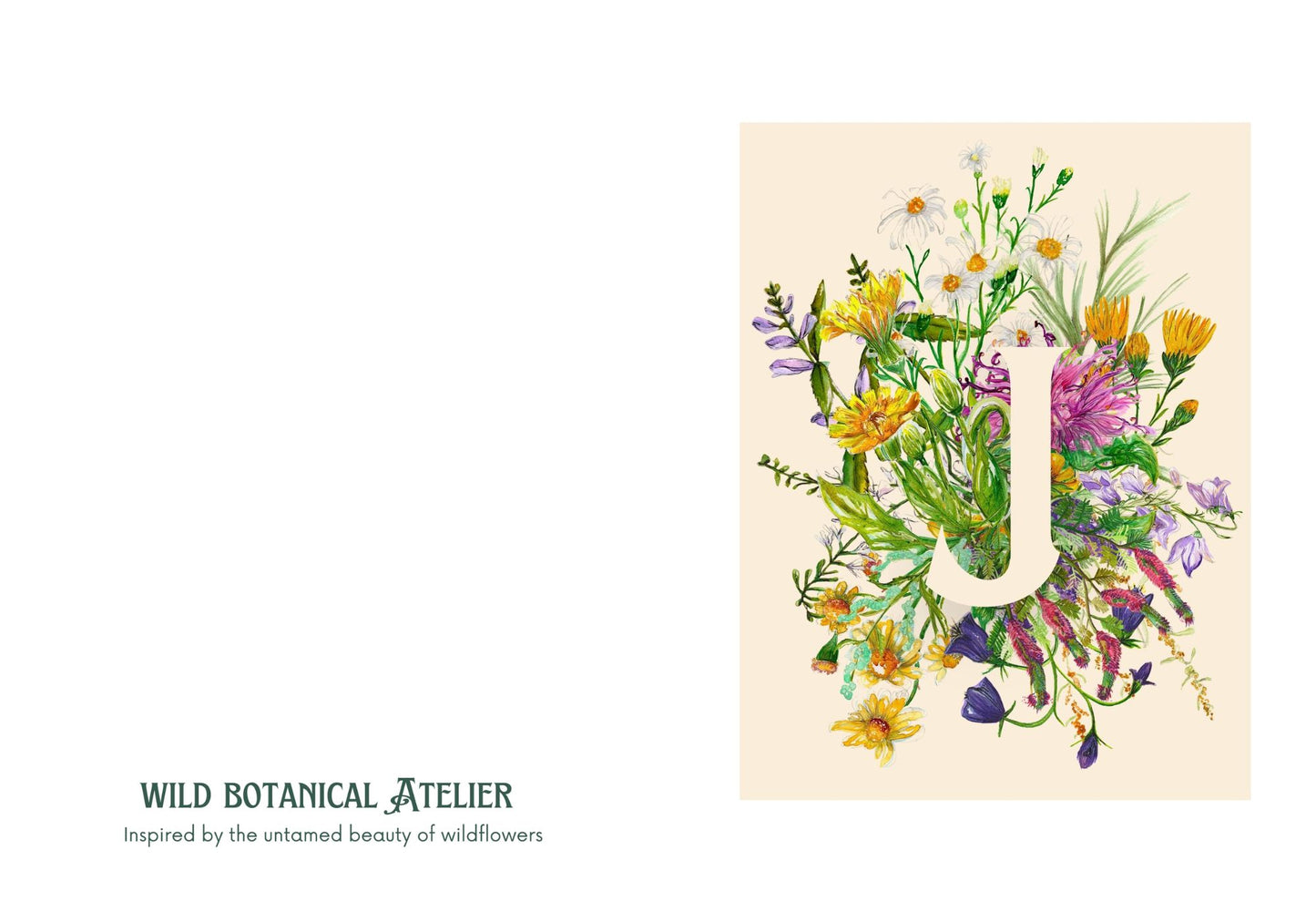 Botanical Initial card set