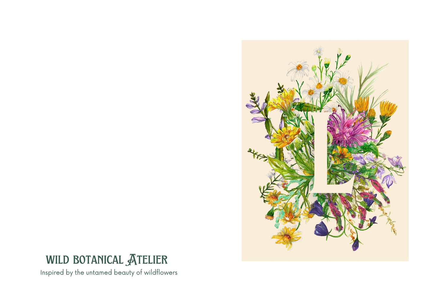 Botanical Initial card set