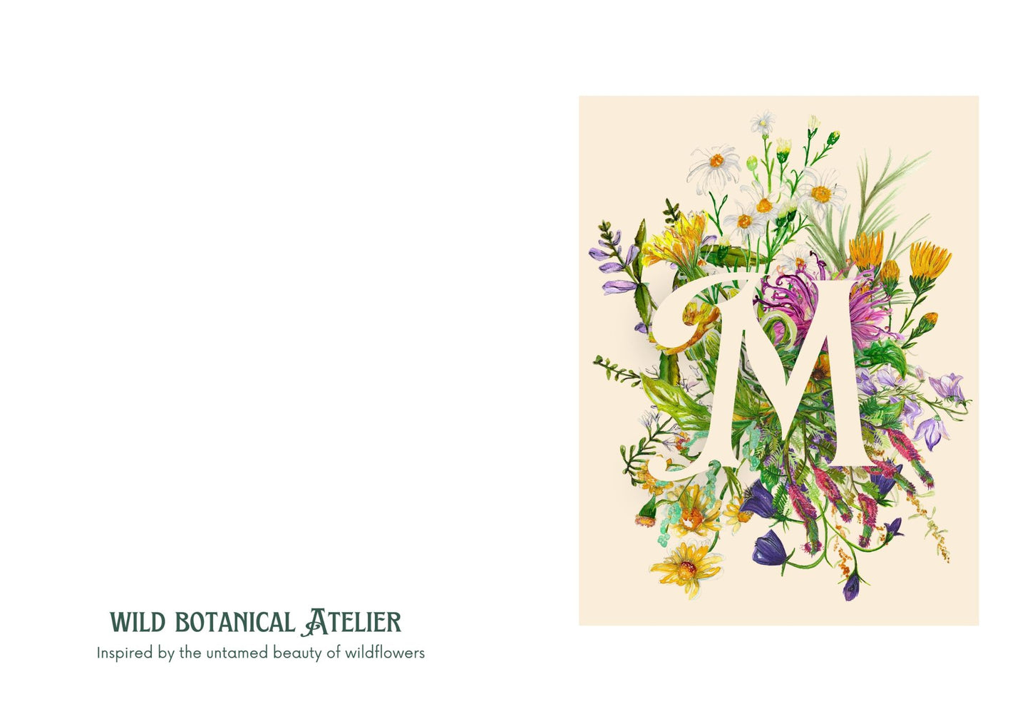 Botanical Initial card set