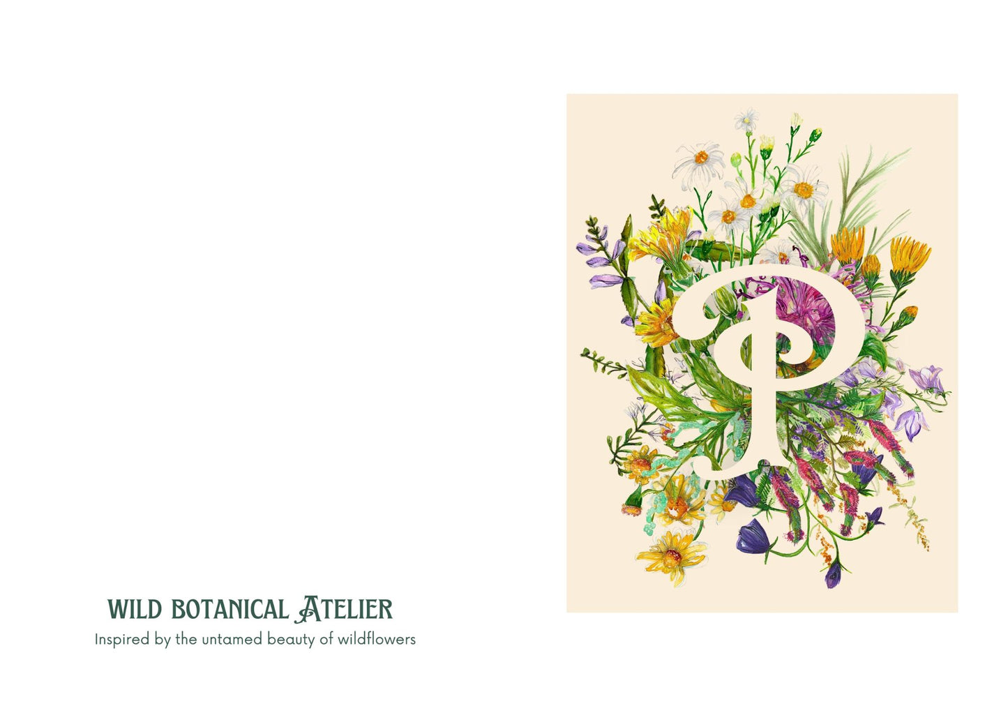 Botanical Initial card set