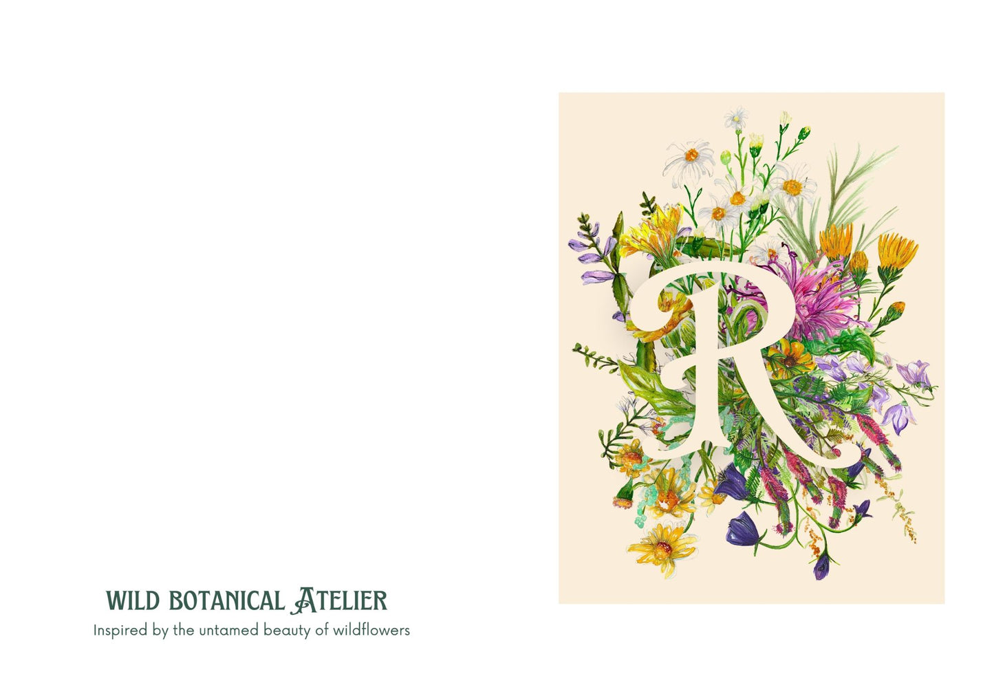 Botanical Initial card set