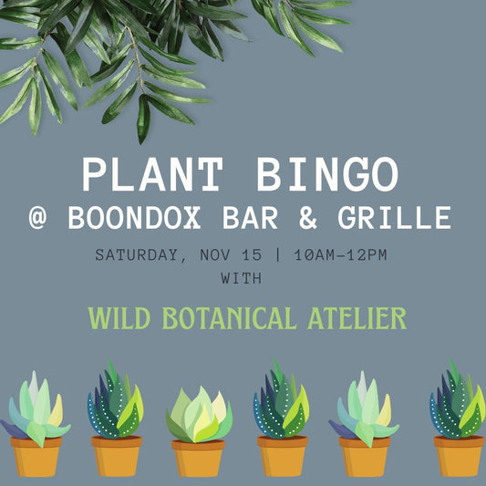 Plant Bingo at Boondox Bar and Grille