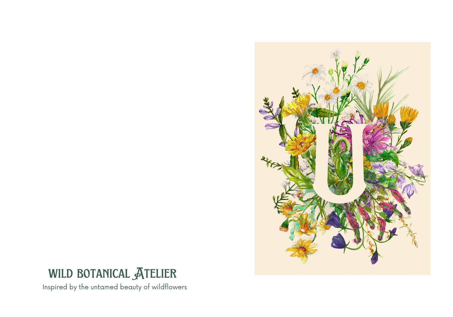 Botanical Initial card set