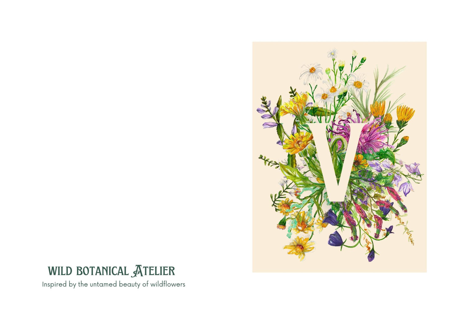 Botanical Initial card set