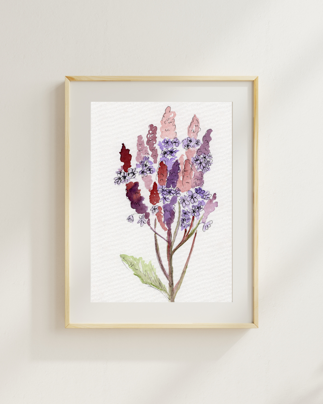 Watercolor Print Wildflower
