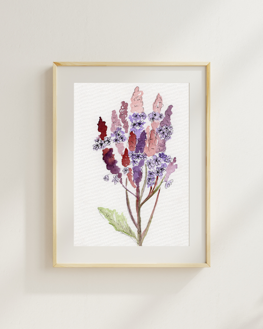 Watercolor Print Wildflower