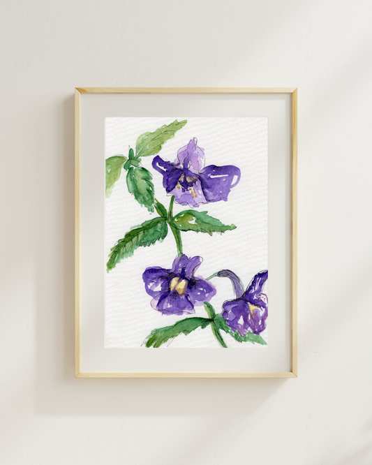Watercolor Print Wildflower