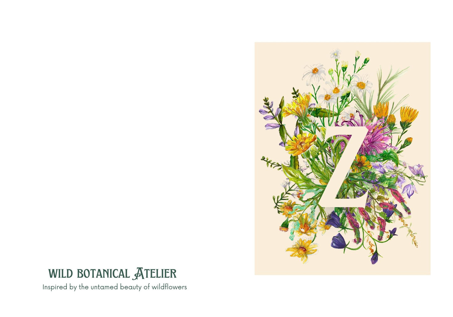 Botanical Initial card set